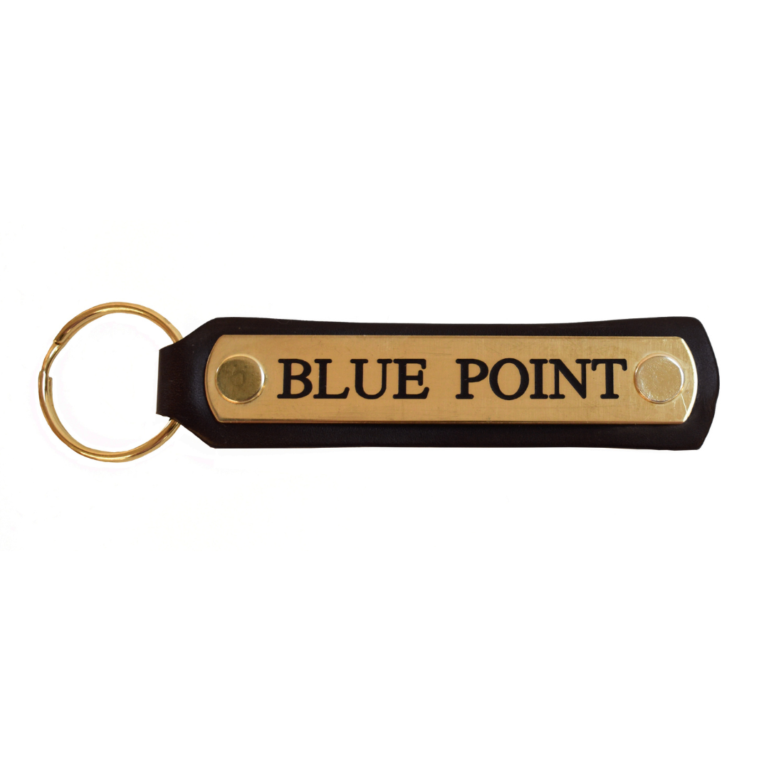 Leather Keyring - Blue Point