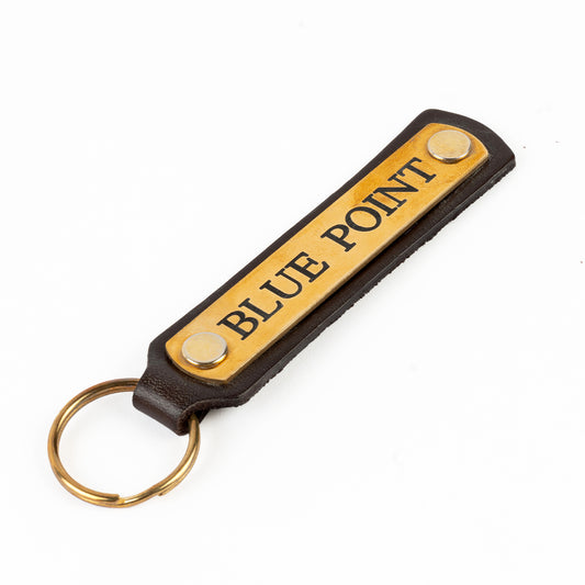 Leather Keyring - Blue Point