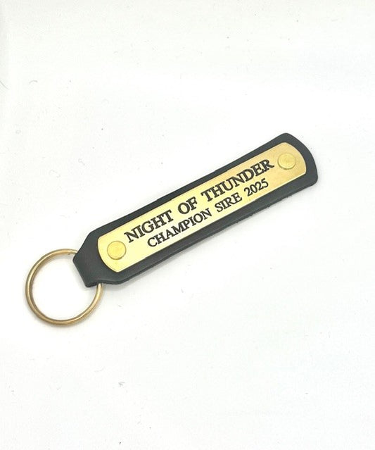 Leather Keyring - Night Of Thunder
